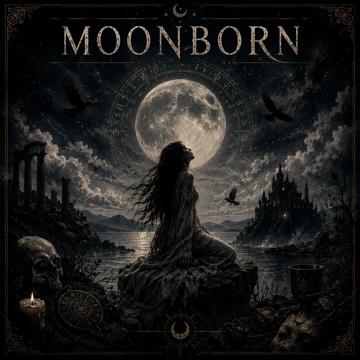 Moonborn album cover by druna C.